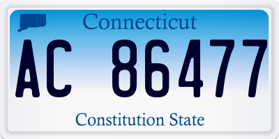 CT license plate AC86477