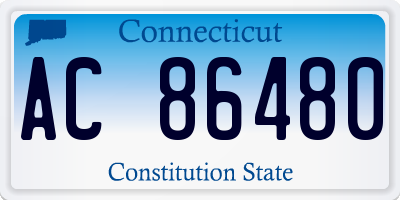 CT license plate AC86480
