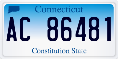 CT license plate AC86481