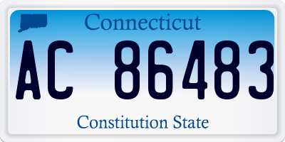 CT license plate AC86483