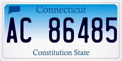 CT license plate AC86485