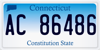 CT license plate AC86486