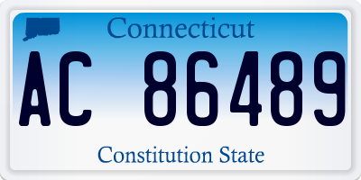 CT license plate AC86489
