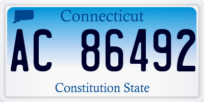 CT license plate AC86492