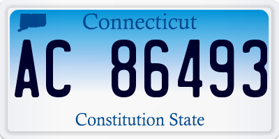 CT license plate AC86493
