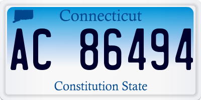 CT license plate AC86494