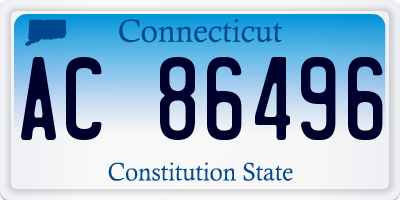 CT license plate AC86496