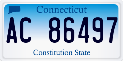 CT license plate AC86497