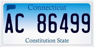 CT license plate AC86499