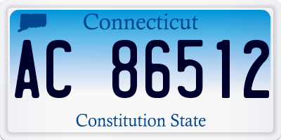 CT license plate AC86512
