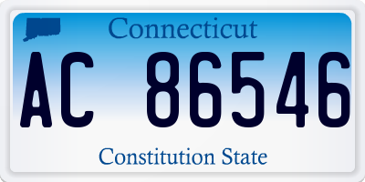 CT license plate AC86546