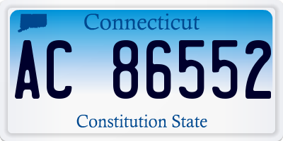 CT license plate AC86552