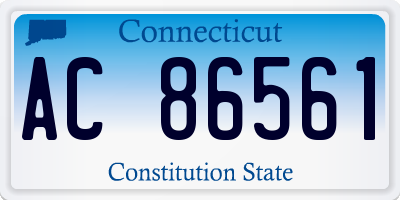 CT license plate AC86561