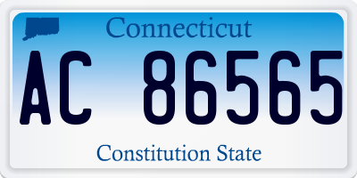 CT license plate AC86565