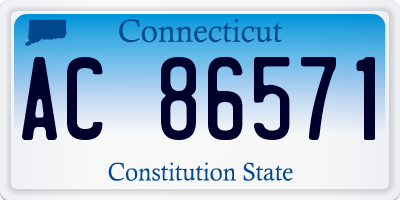 CT license plate AC86571