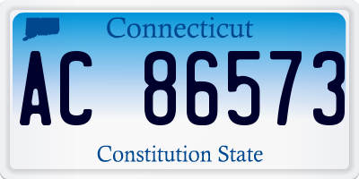 CT license plate AC86573