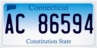 CT license plate AC86594