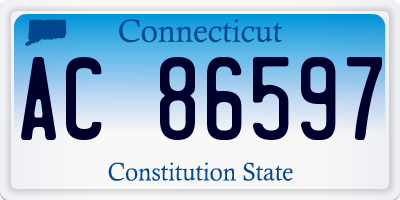 CT license plate AC86597