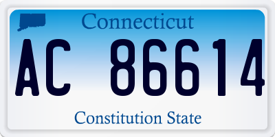 CT license plate AC86614