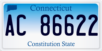 CT license plate AC86622