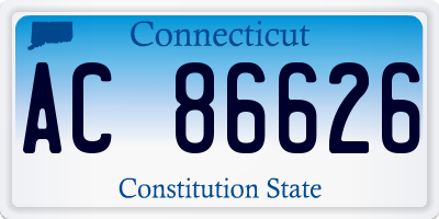 CT license plate AC86626