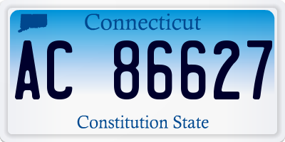 CT license plate AC86627