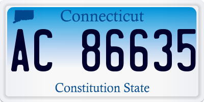 CT license plate AC86635