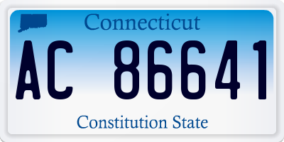 CT license plate AC86641