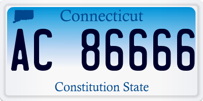CT license plate AC86666