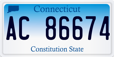 CT license plate AC86674