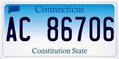 CT license plate AC86706