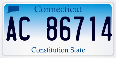 CT license plate AC86714