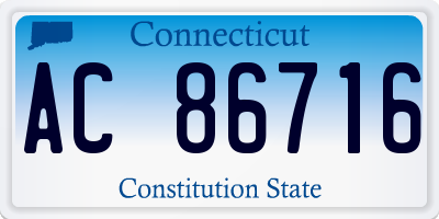 CT license plate AC86716