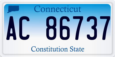 CT license plate AC86737