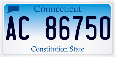 CT license plate AC86750
