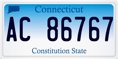 CT license plate AC86767