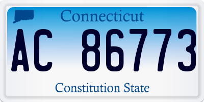CT license plate AC86773