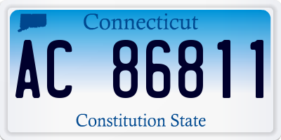 CT license plate AC86811