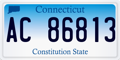 CT license plate AC86813