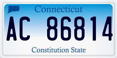 CT license plate AC86814