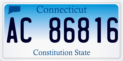 CT license plate AC86816