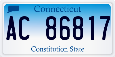 CT license plate AC86817