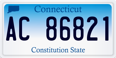 CT license plate AC86821