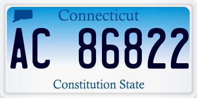 CT license plate AC86822