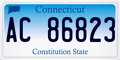 CT license plate AC86823