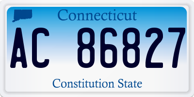 CT license plate AC86827