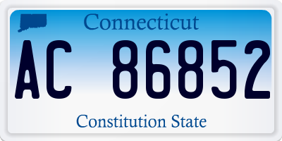 CT license plate AC86852