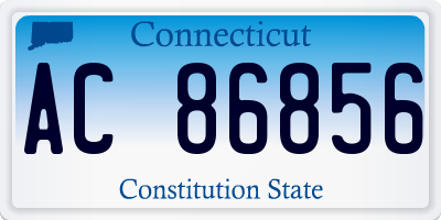 CT license plate AC86856