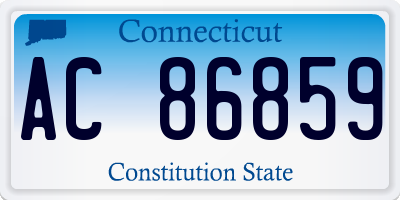 CT license plate AC86859