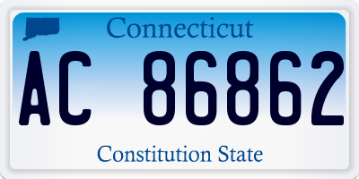 CT license plate AC86862